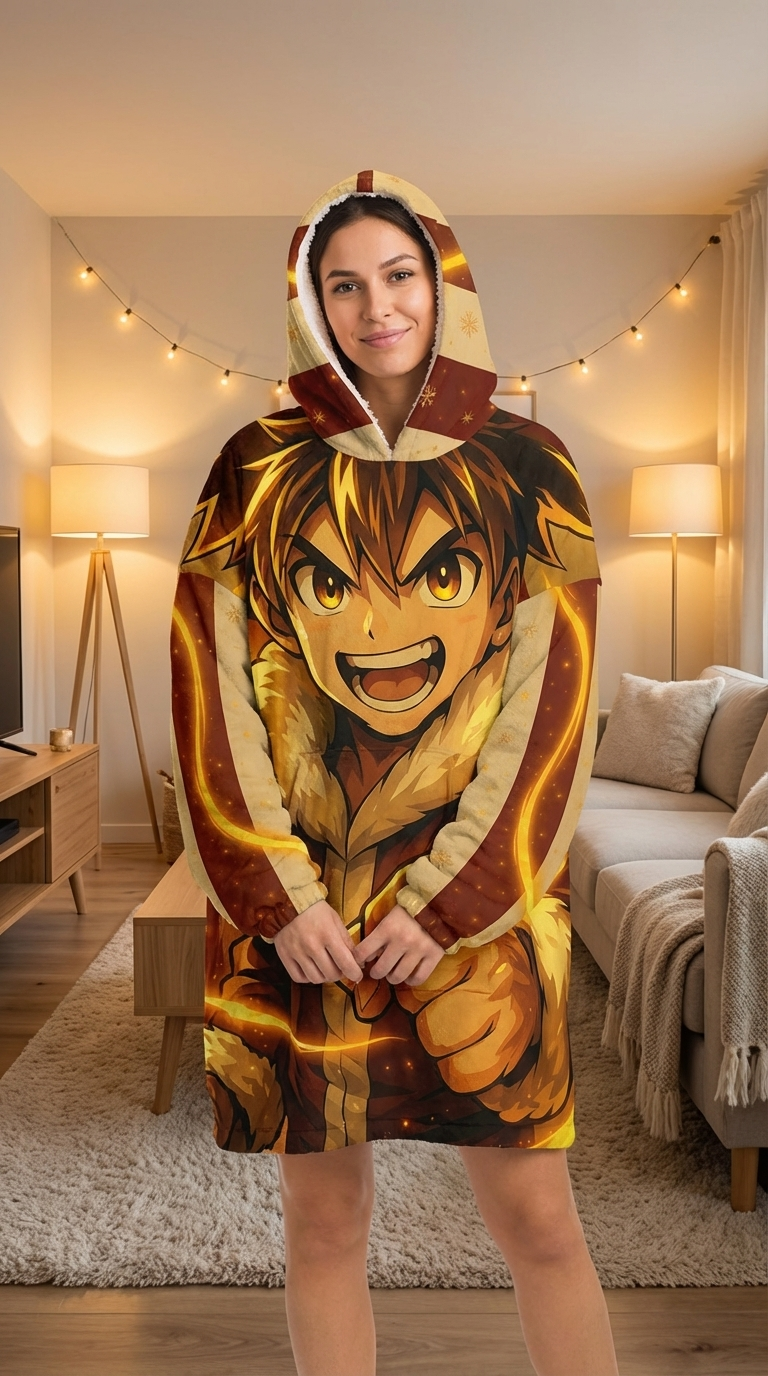 Akira Blazefrost – Christmas Ember Edition Hoodie Blanket