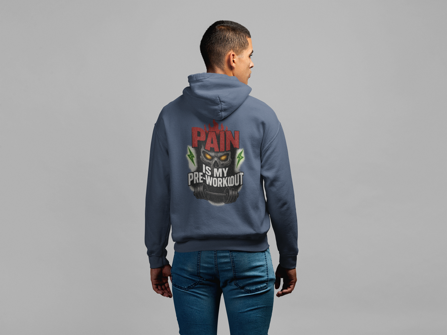 Pain is My Pre-Workout Hoodie, Unisex Fitness Hoodie, Workout Apparel, Gym Sweatshirt, Motivational Activewear, Casual Streetwear