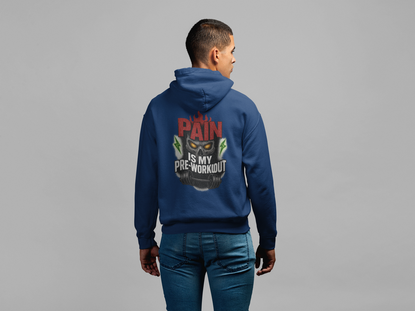 Pain is My Pre-Workout Hoodie, Unisex Fitness Hoodie, Workout Apparel, Gym Sweatshirt, Motivational Activewear, Casual Streetwear