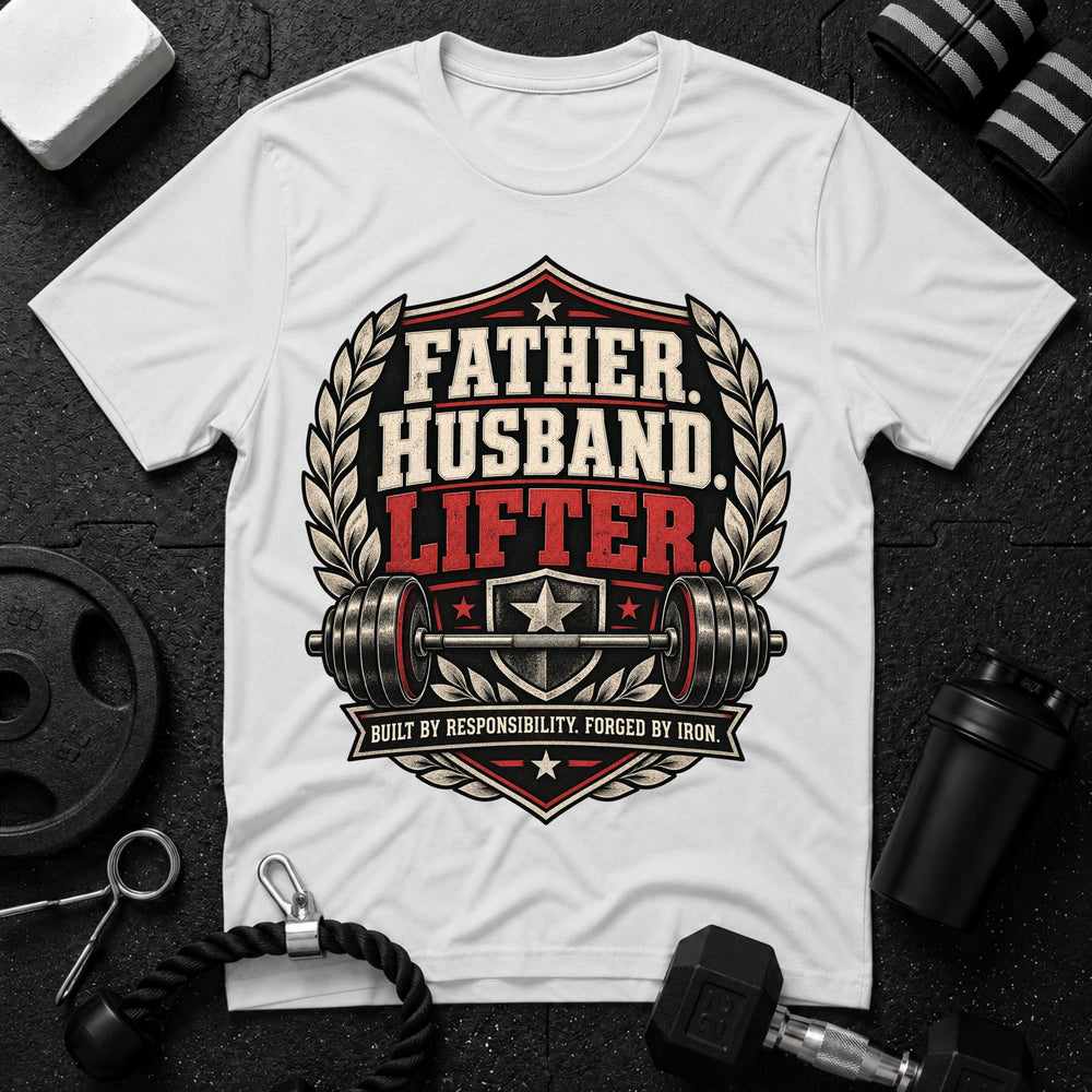 Father. Husband. Lifter. T-Shirt