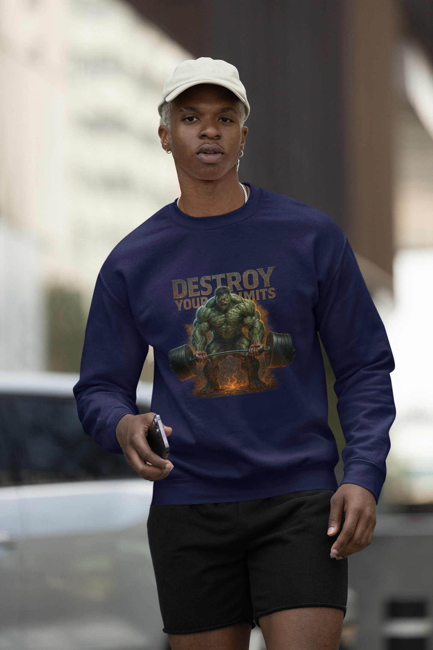 Motivational Hoodie for Fitness Lovers | Destroy Your Limits Sweatshirt, Workout Gift, Gym Apparel, Casual Wear, Unisex Fashion