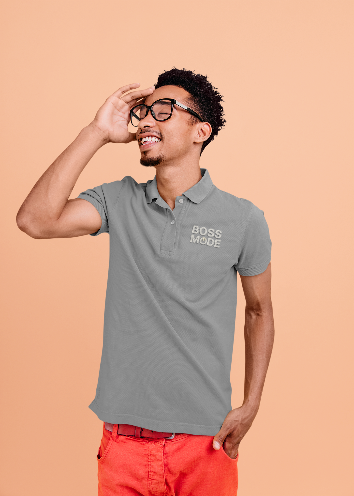 Boss Mode Performance Polo, Unisex Athletic Shirt, Sportswear, Casual Wear, Gift for Him/Her, Active Lifestyle Apparel