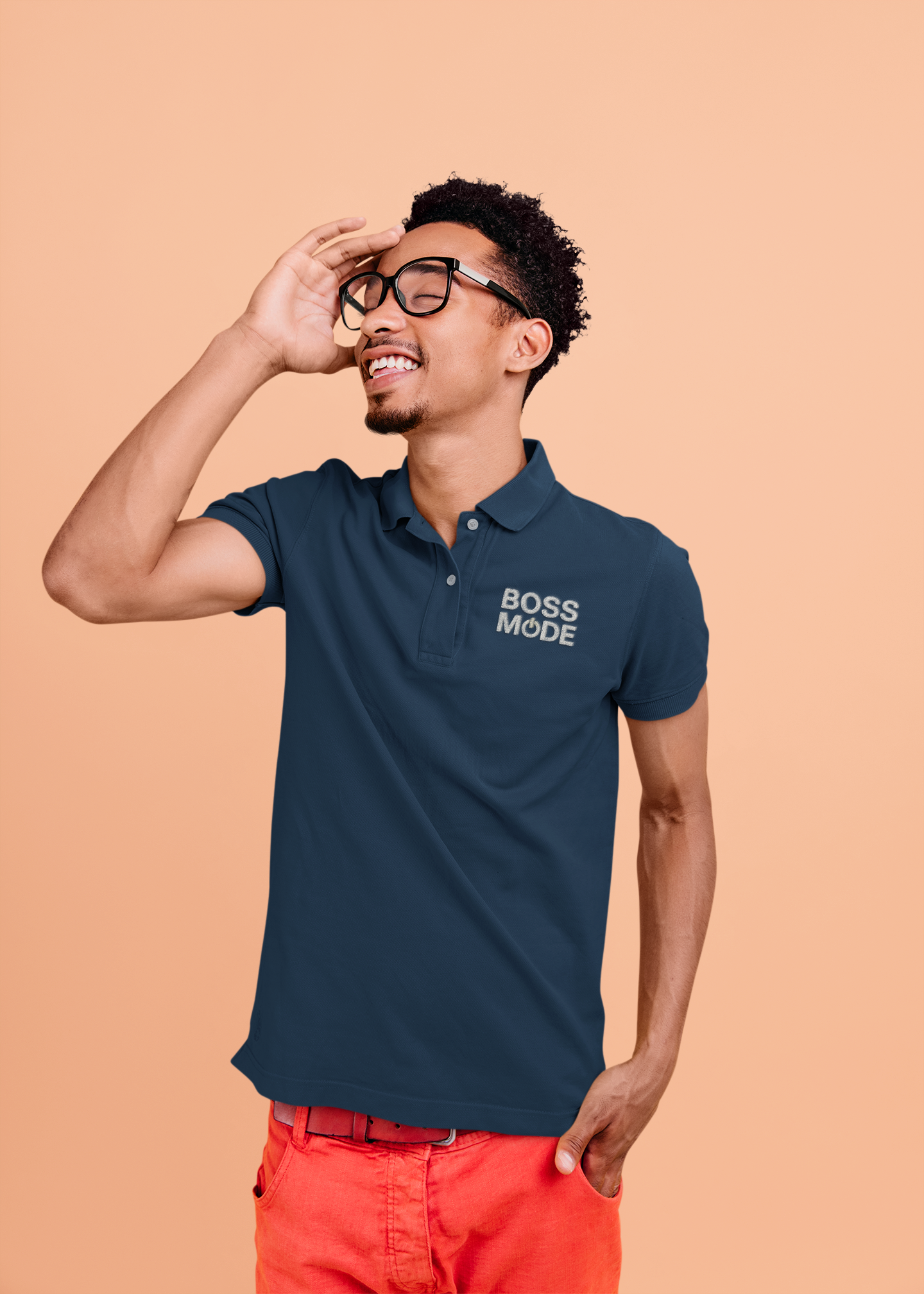 Boss Mode Performance Polo, Unisex Athletic Shirt, Sportswear, Casual Wear, Gift for Him/Her, Active Lifestyle Apparel