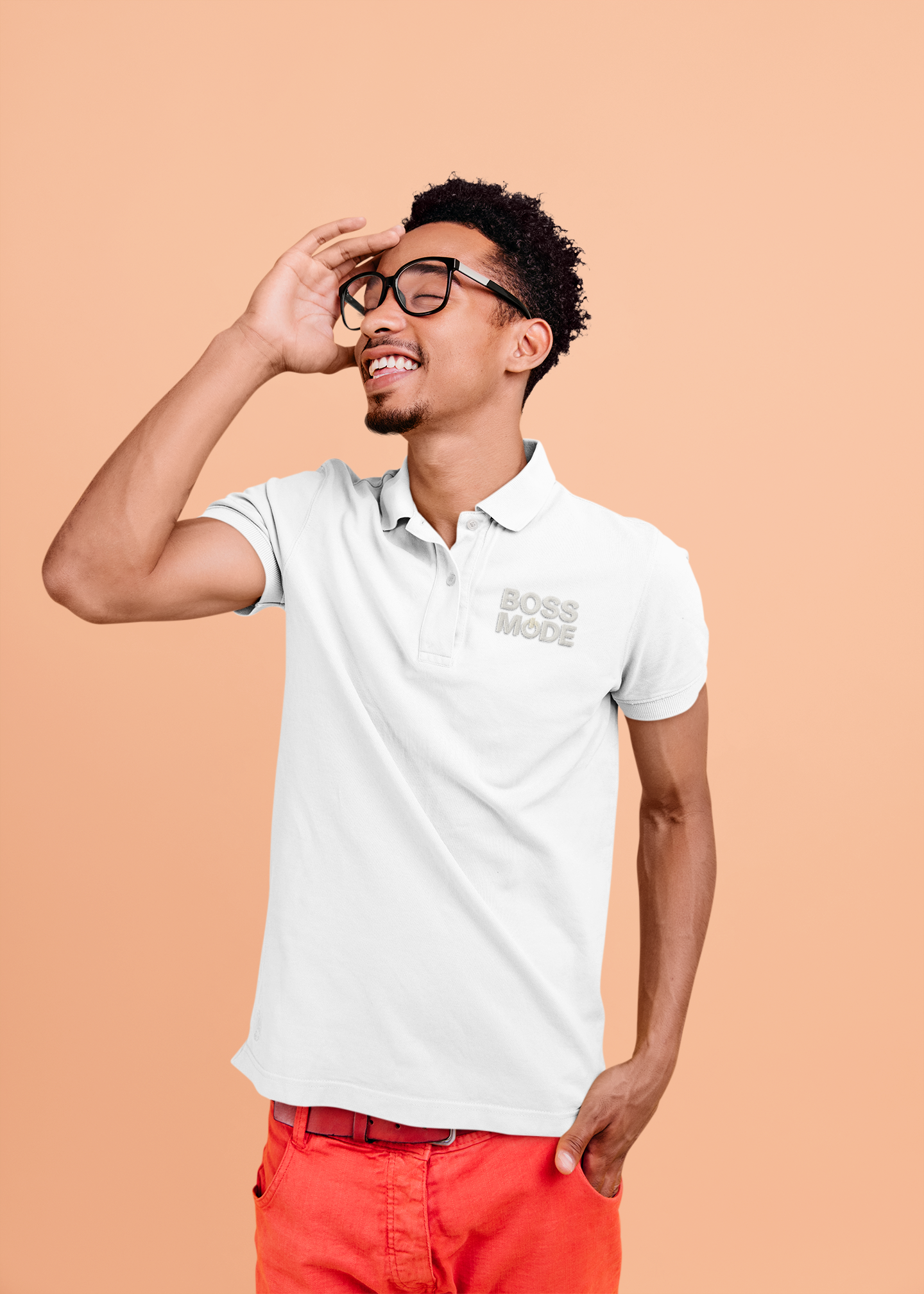 Boss Mode Performance Polo, Unisex Athletic Shirt, Sportswear, Casual Wear, Gift for Him/Her, Active Lifestyle Apparel