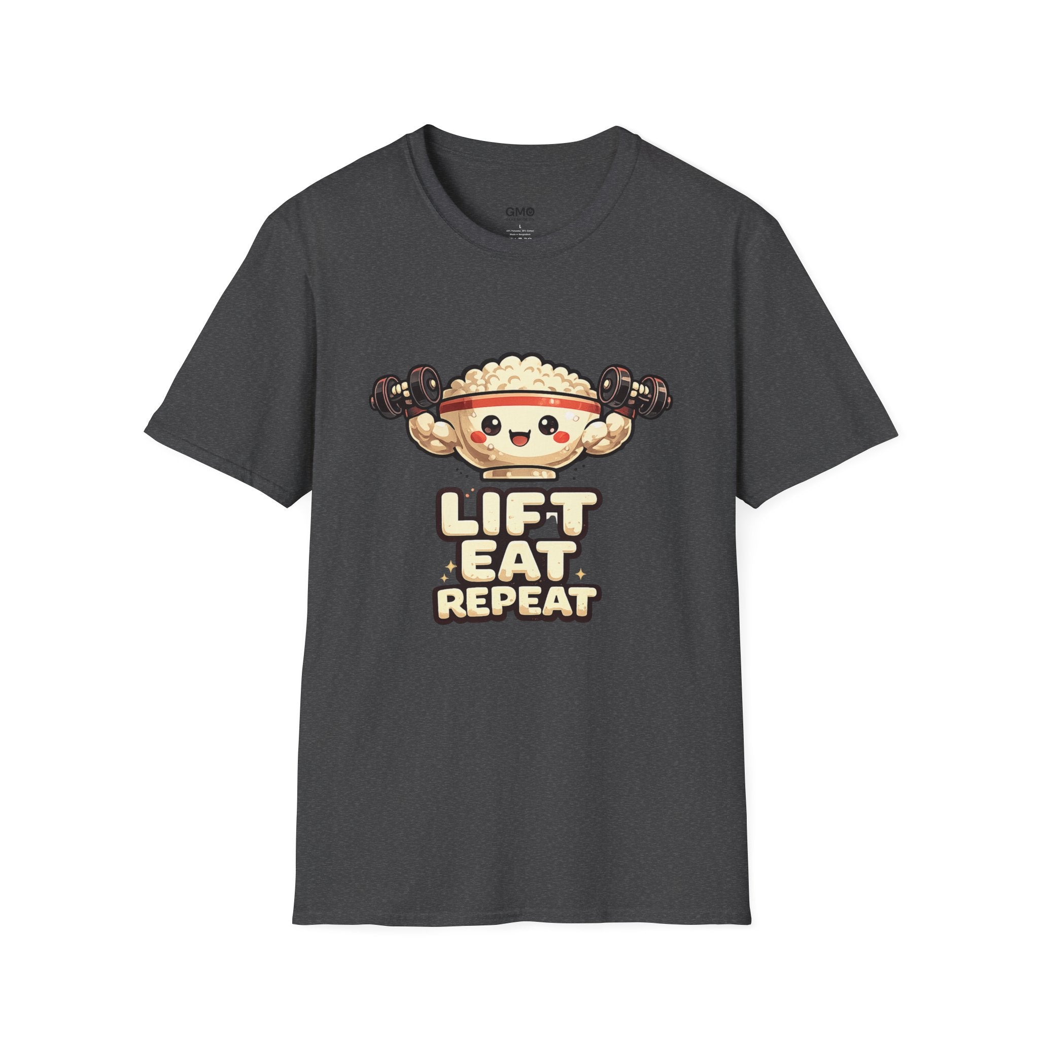 T-Shirt — 'Lift Eat Repeat' Cute Dumpling Fitness Tee