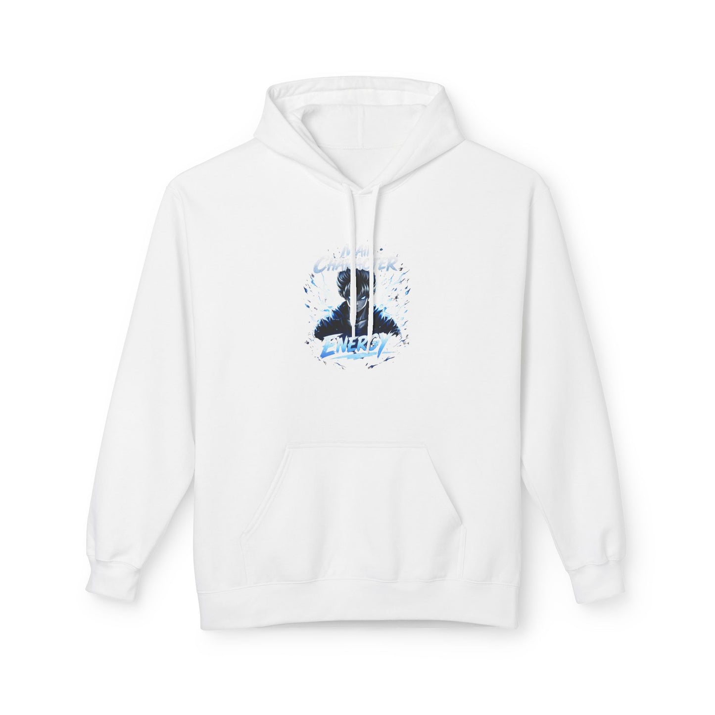 Silhouette Wave Hoodie — Abstract Blue Portrait Graphic
