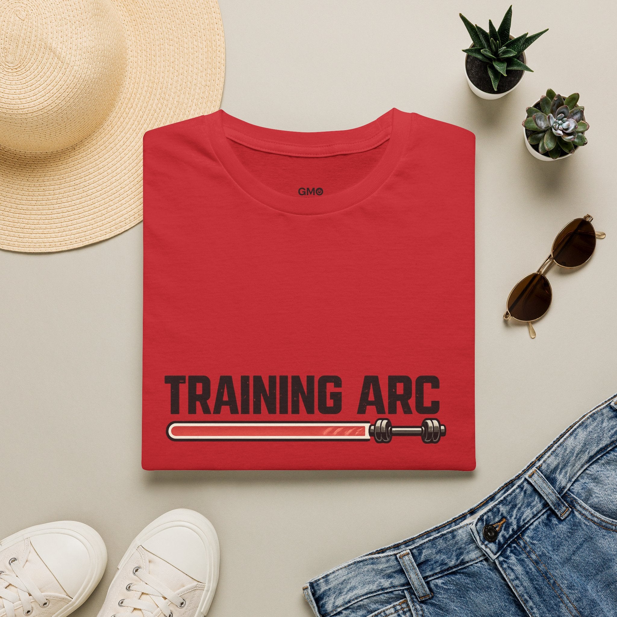 Training ARC T‑Shirt — Fitness Barbell Workout Tee