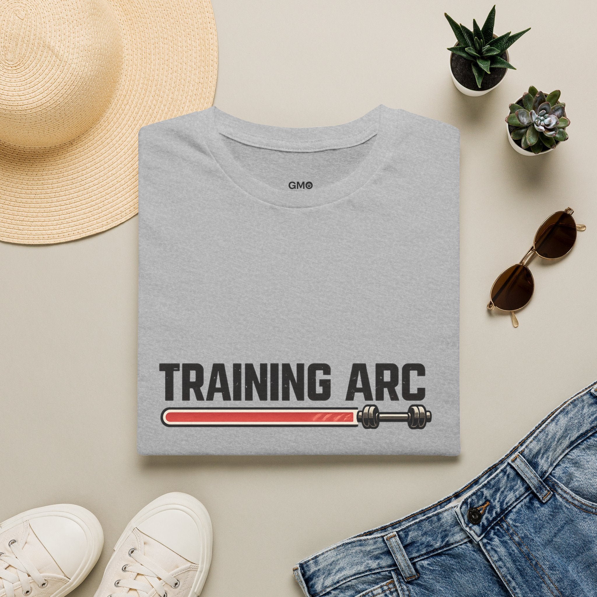 Training ARC T‑Shirt — Fitness Barbell Workout Tee