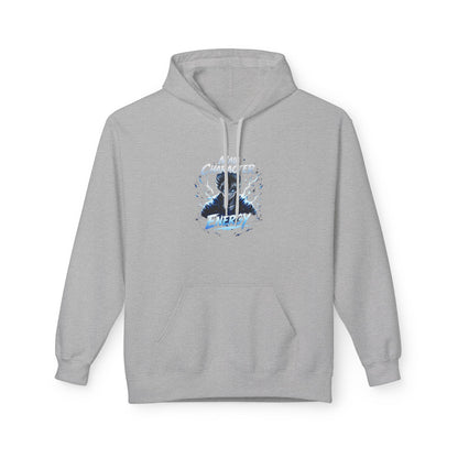Silhouette Wave Hoodie — Abstract Blue Portrait Graphic