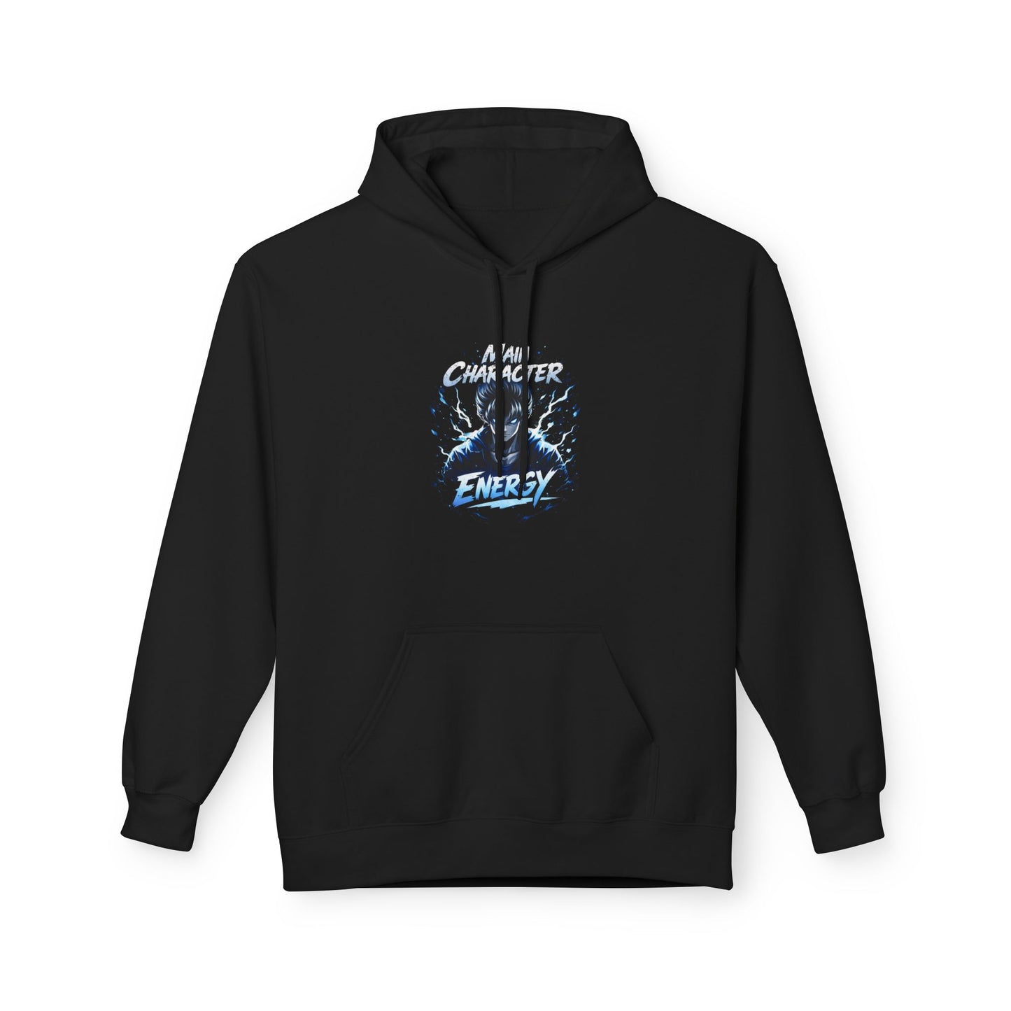 Silhouette Wave Hoodie — Abstract Blue Portrait Graphic