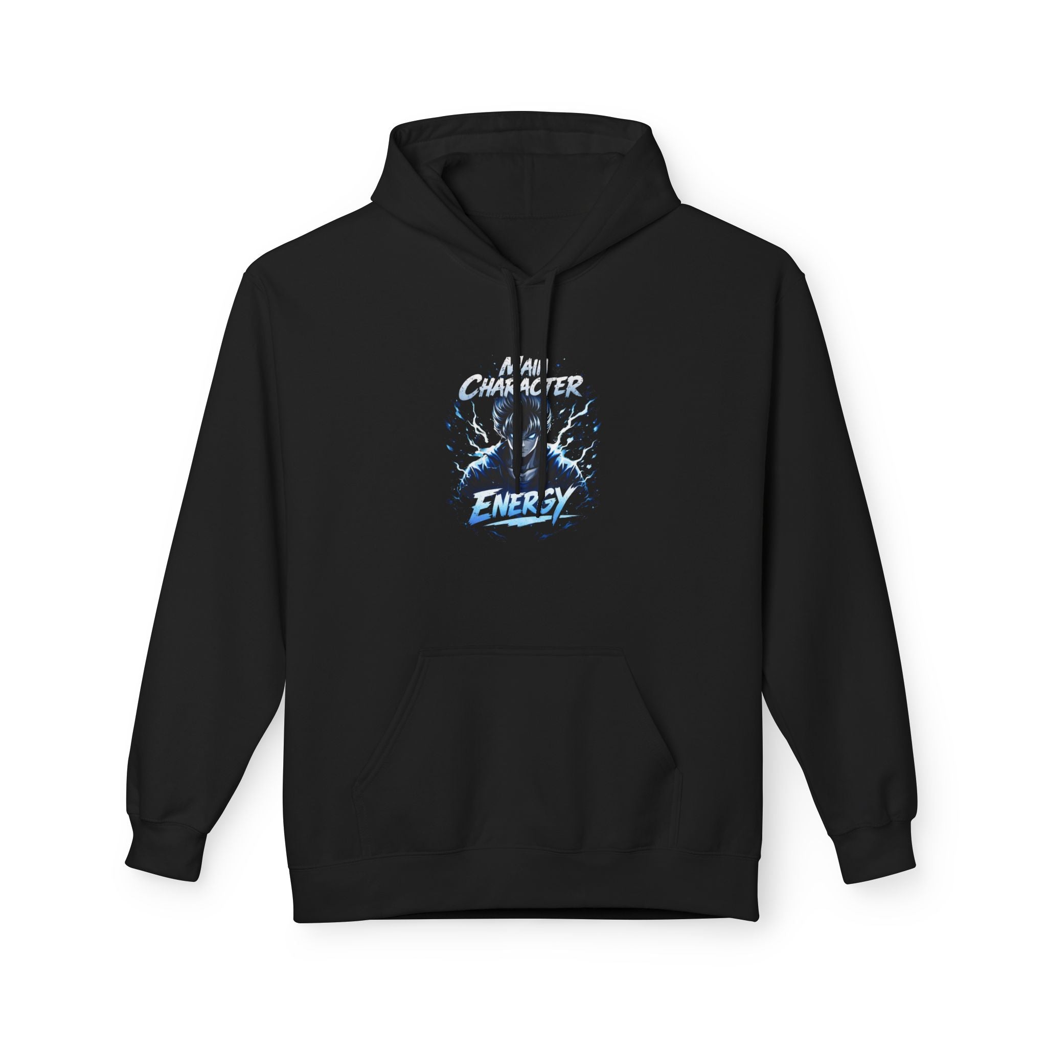 Silhouette Wave Hoodie — Abstract Blue Portrait Graphic