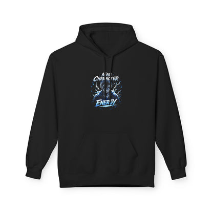Silhouette Wave Hoodie — Abstract Blue Portrait Graphic