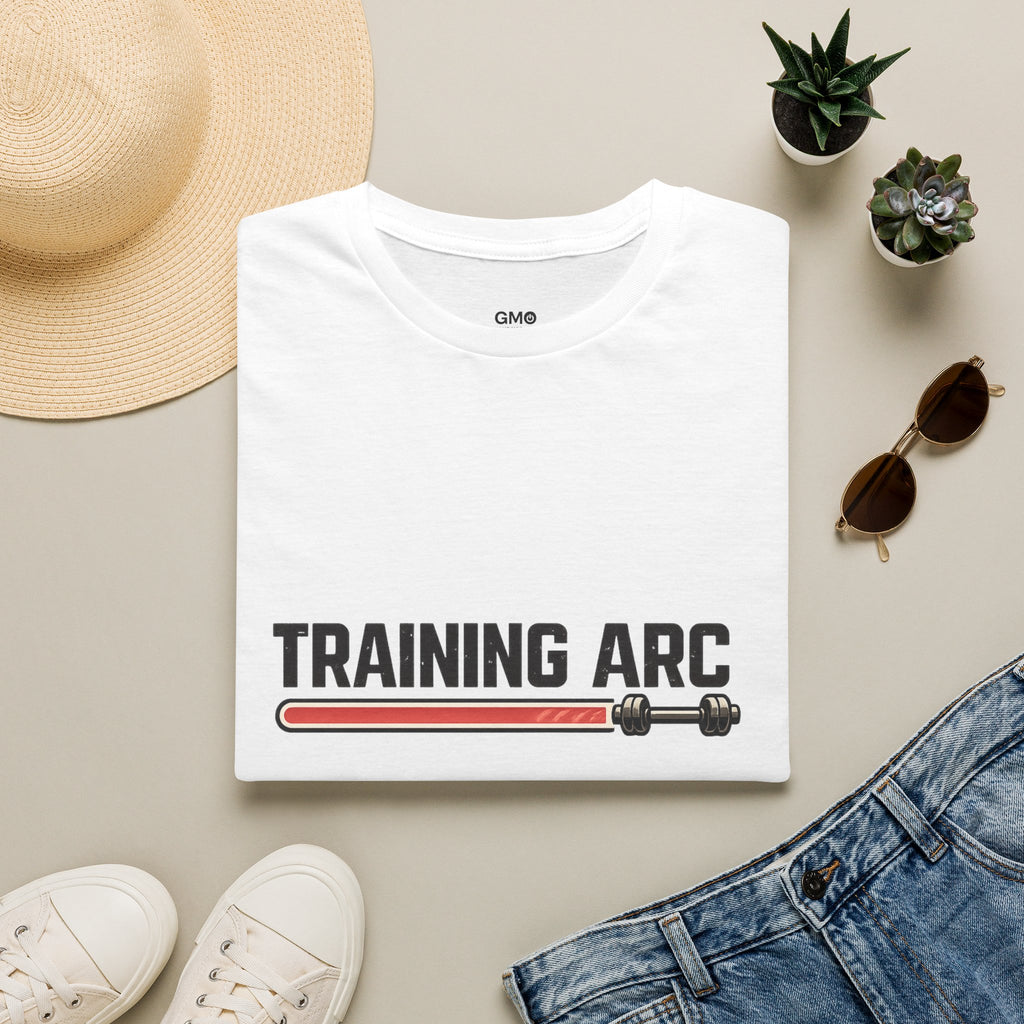 Training ARC T‑Shirt — Fitness Barbell Workout Tee