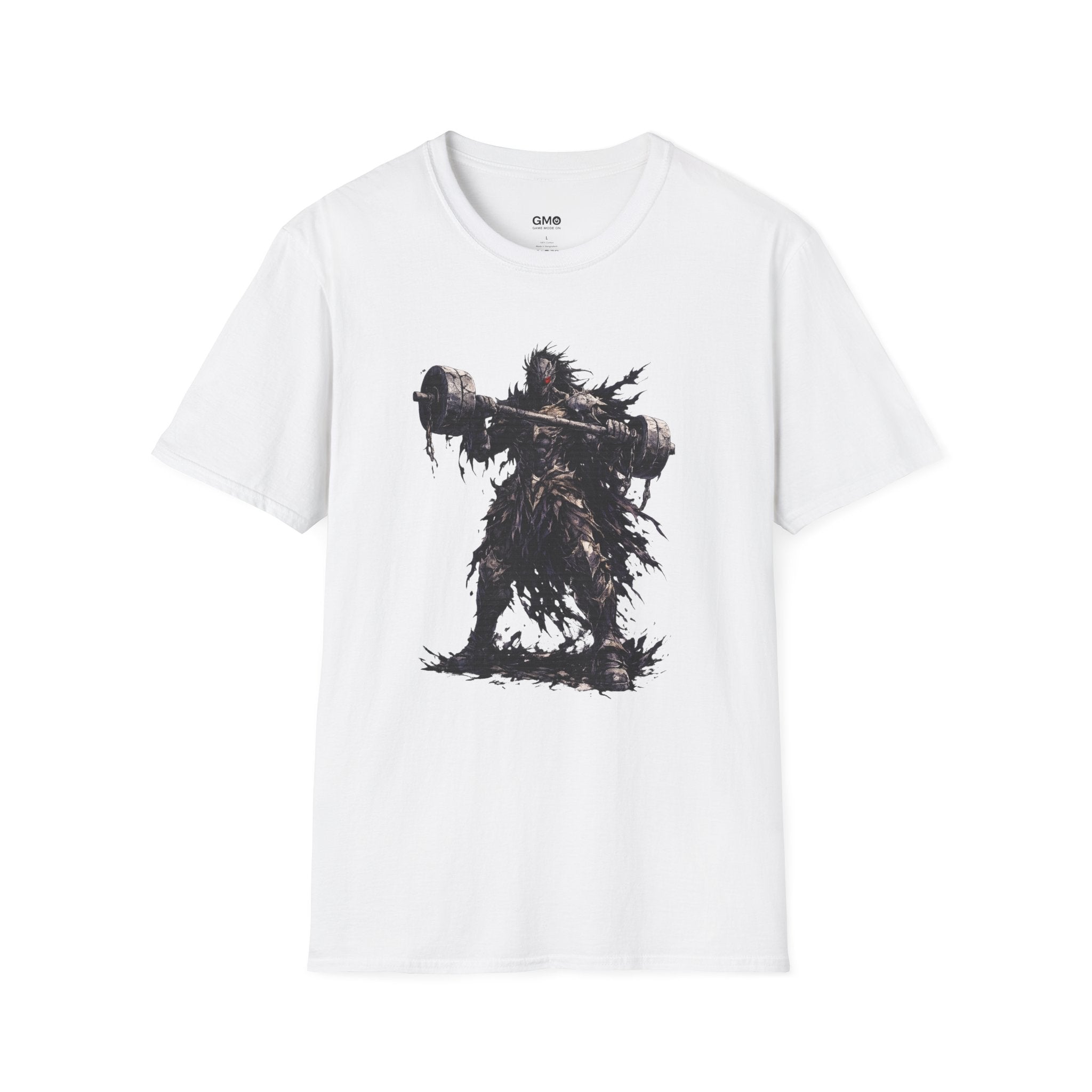 Dark Warrior Graphic Tee with Massive Hammer