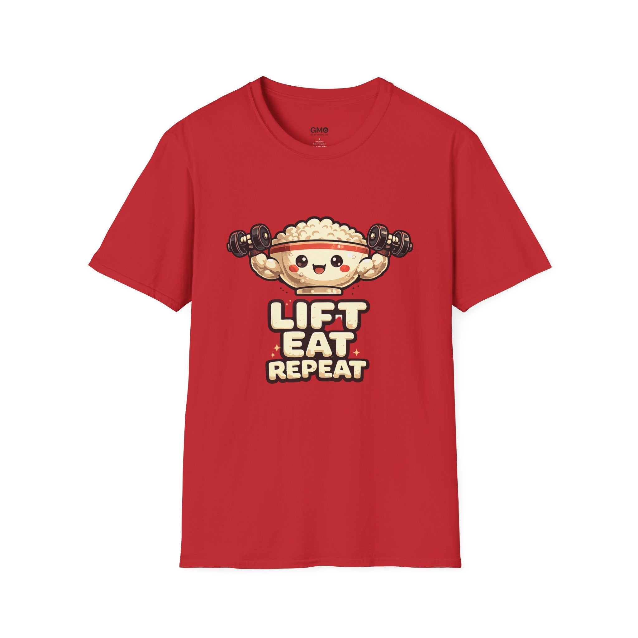 T-Shirt — 'Lift Eat Repeat' Cute Dumpling Fitness Tee