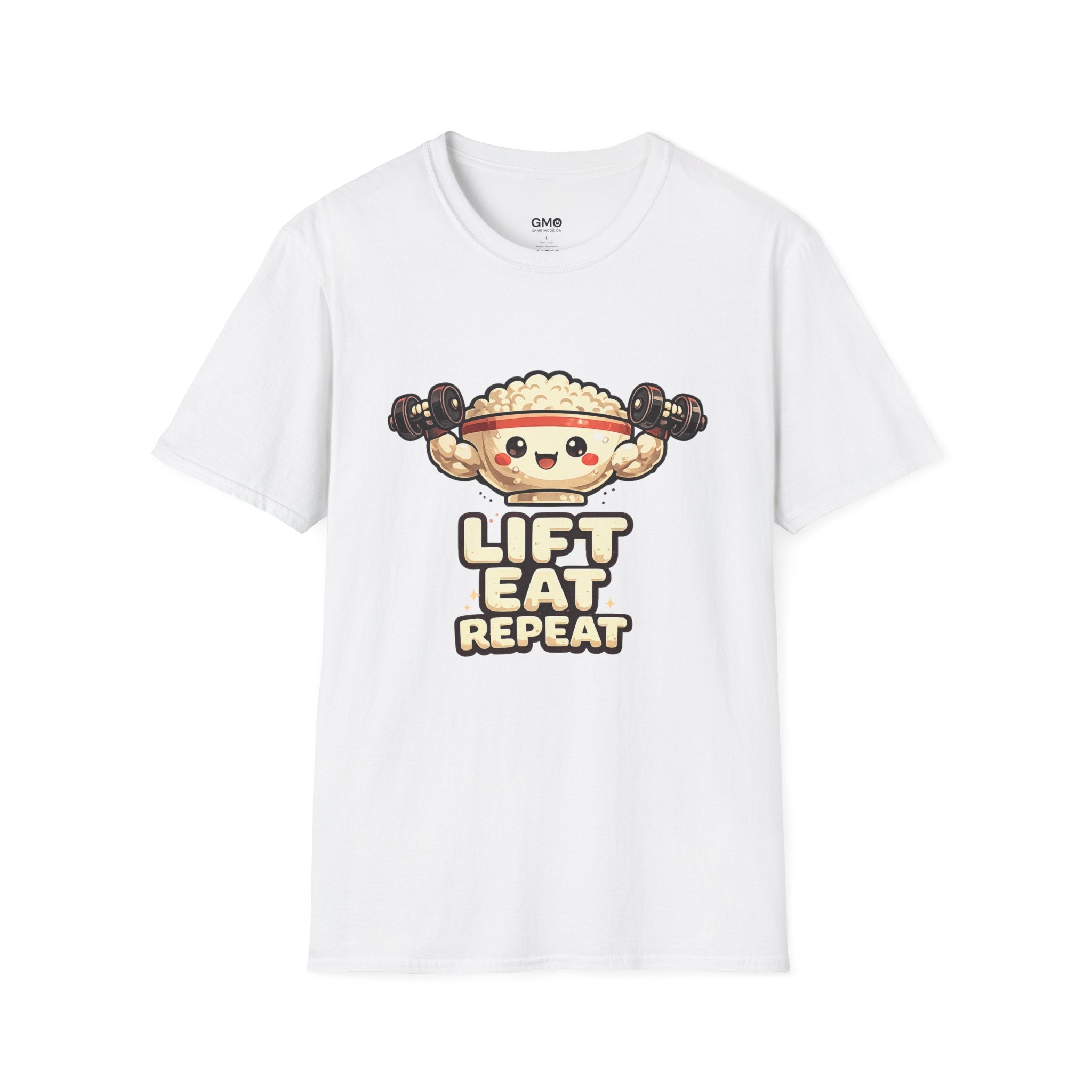T-Shirt — 'Lift Eat Repeat' Cute Dumpling Fitness Tee