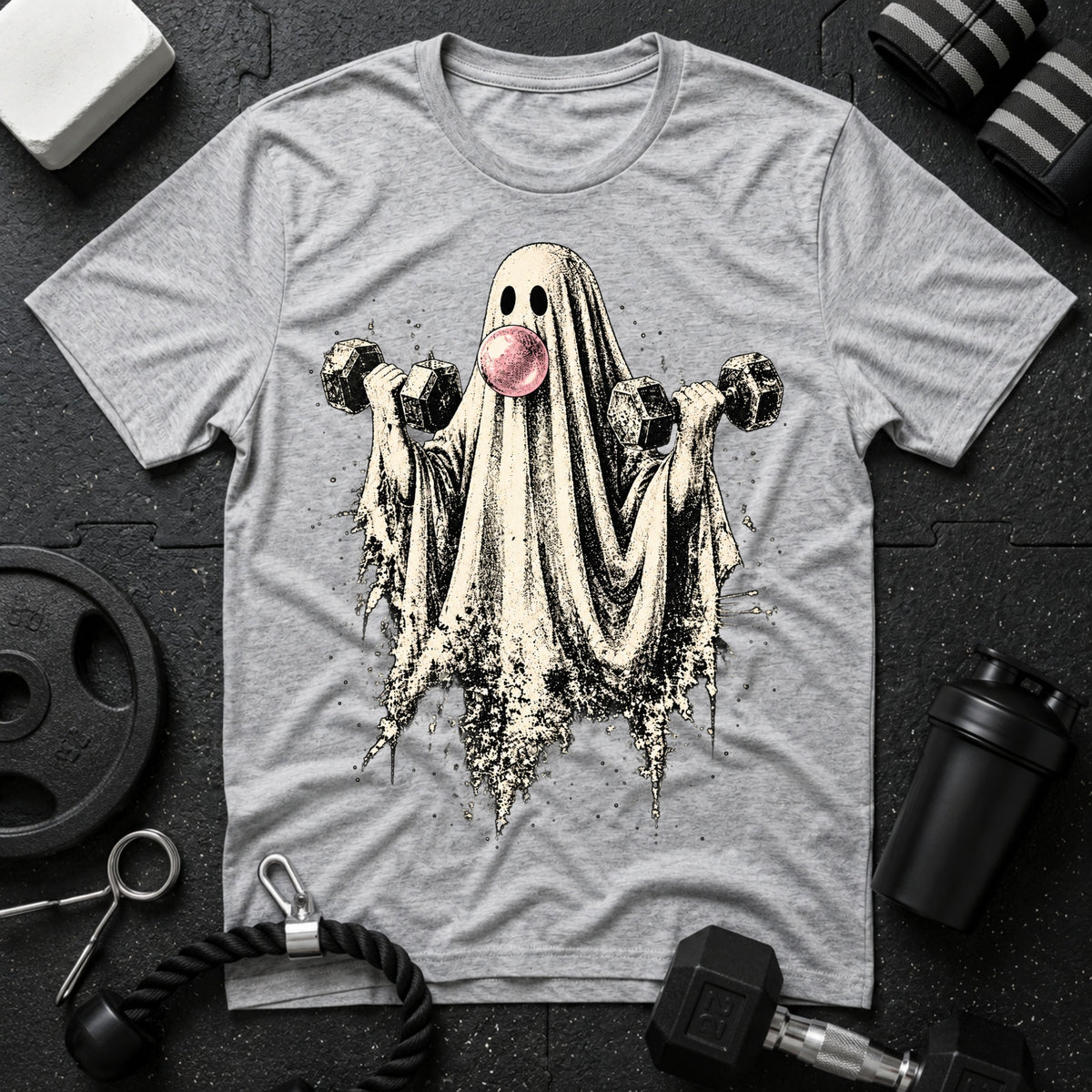 Ghost Lifting Weights T-Shirt