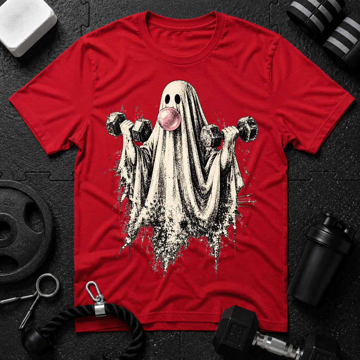 Ghost Lifting Weights T-Shirt