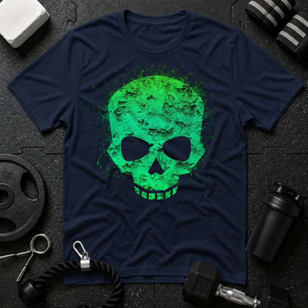 Green Grunge Skull T‑Shirt