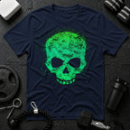 Green Grunge Skull T‑Shirt