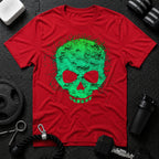 Green Grunge Skull T‑Shirt