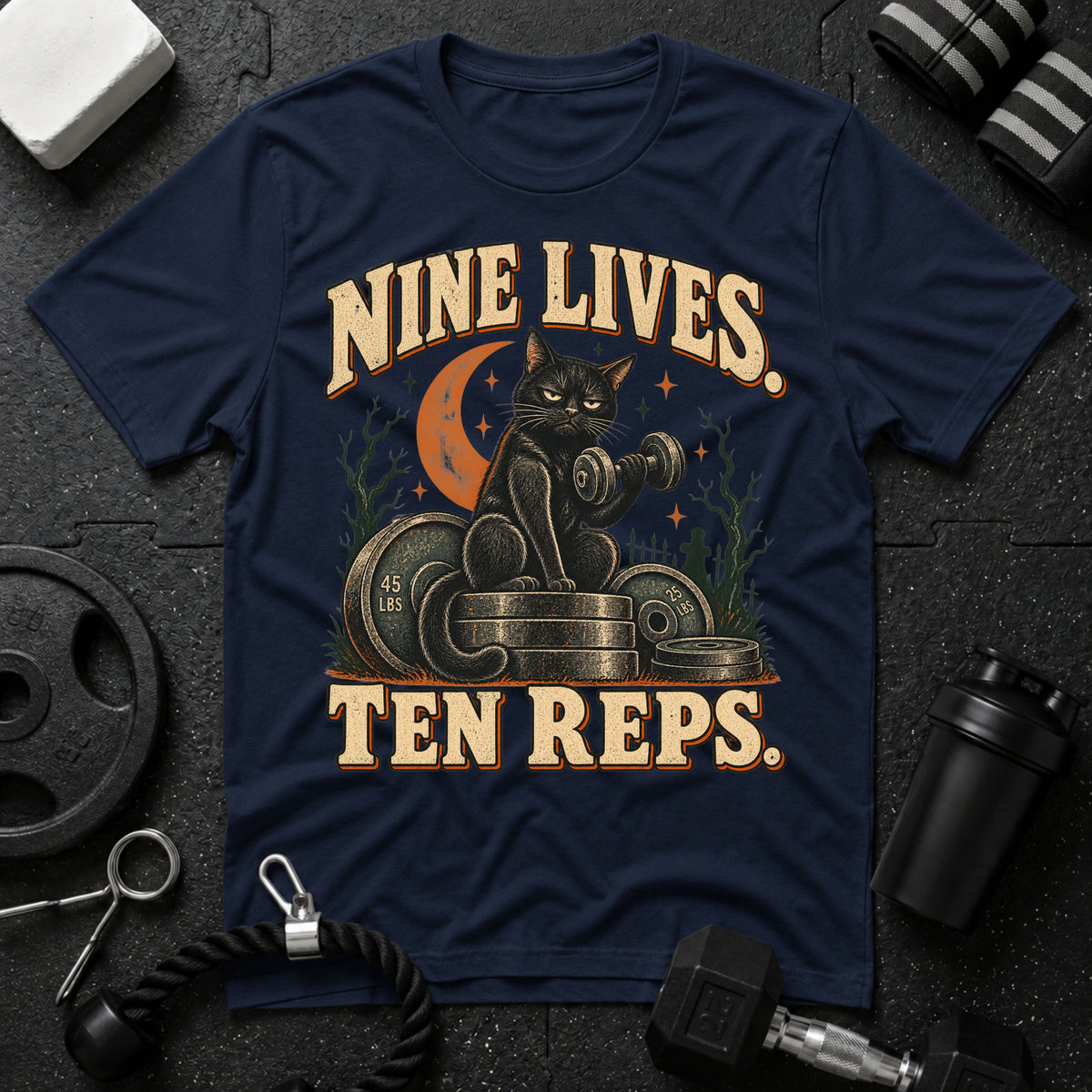 Nine Lives Ten Reps  T-Shirt