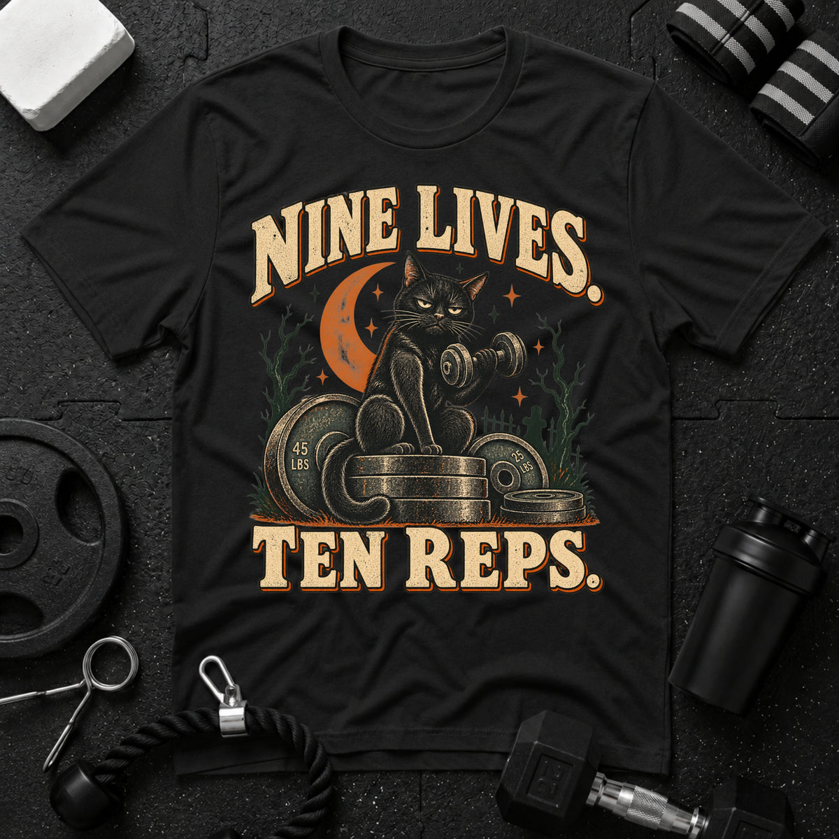 Nine Lives Ten Reps  T-Shirt
