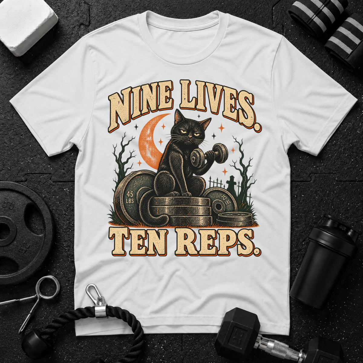 Nine Lives Ten Reps  T-Shirt