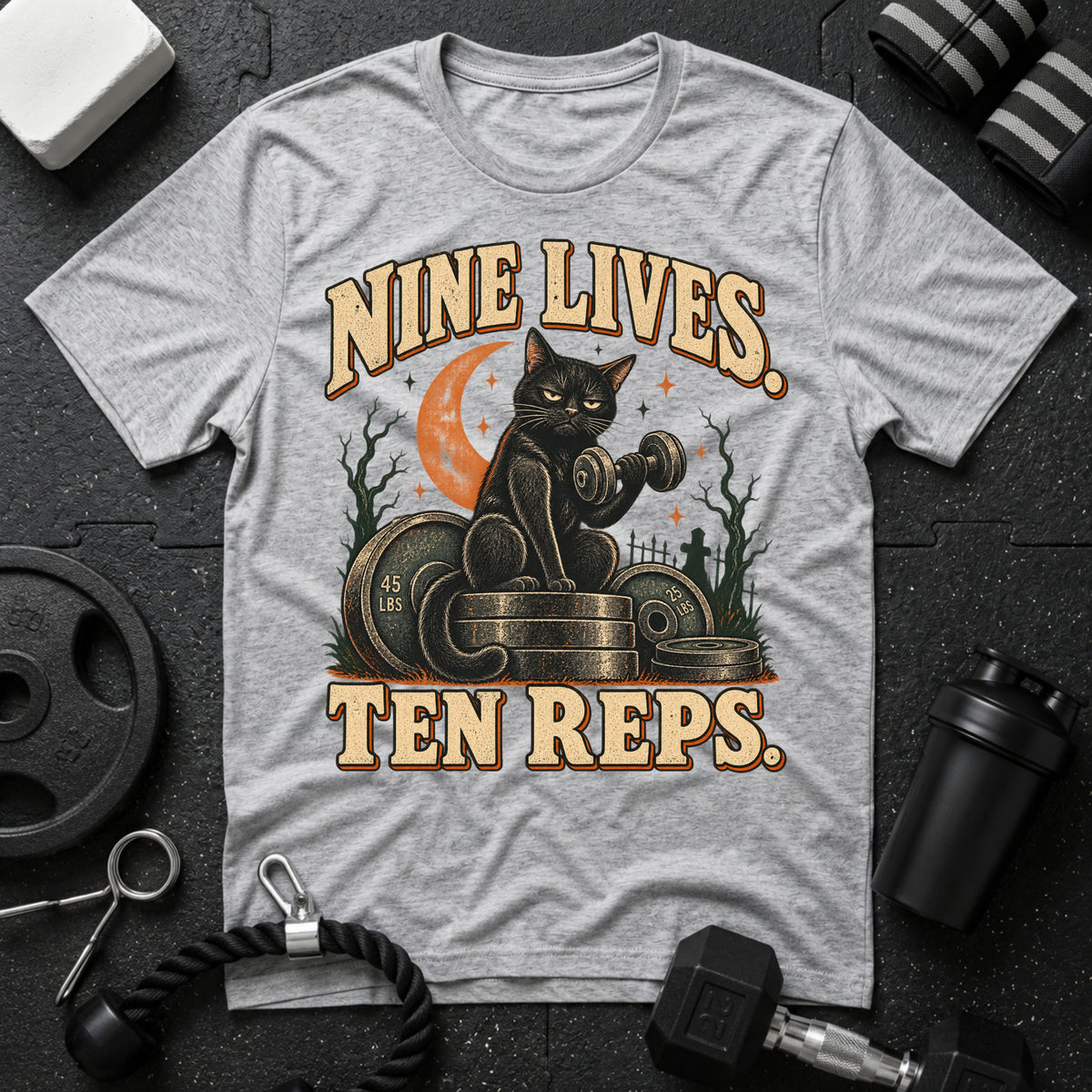 Nine Lives Ten Reps  T-Shirt