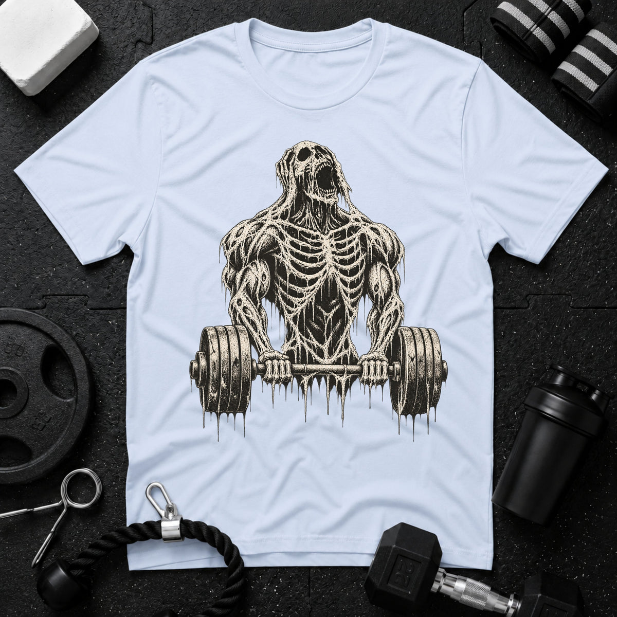Skeleton Barbell Bicep Curl  T-Shirt