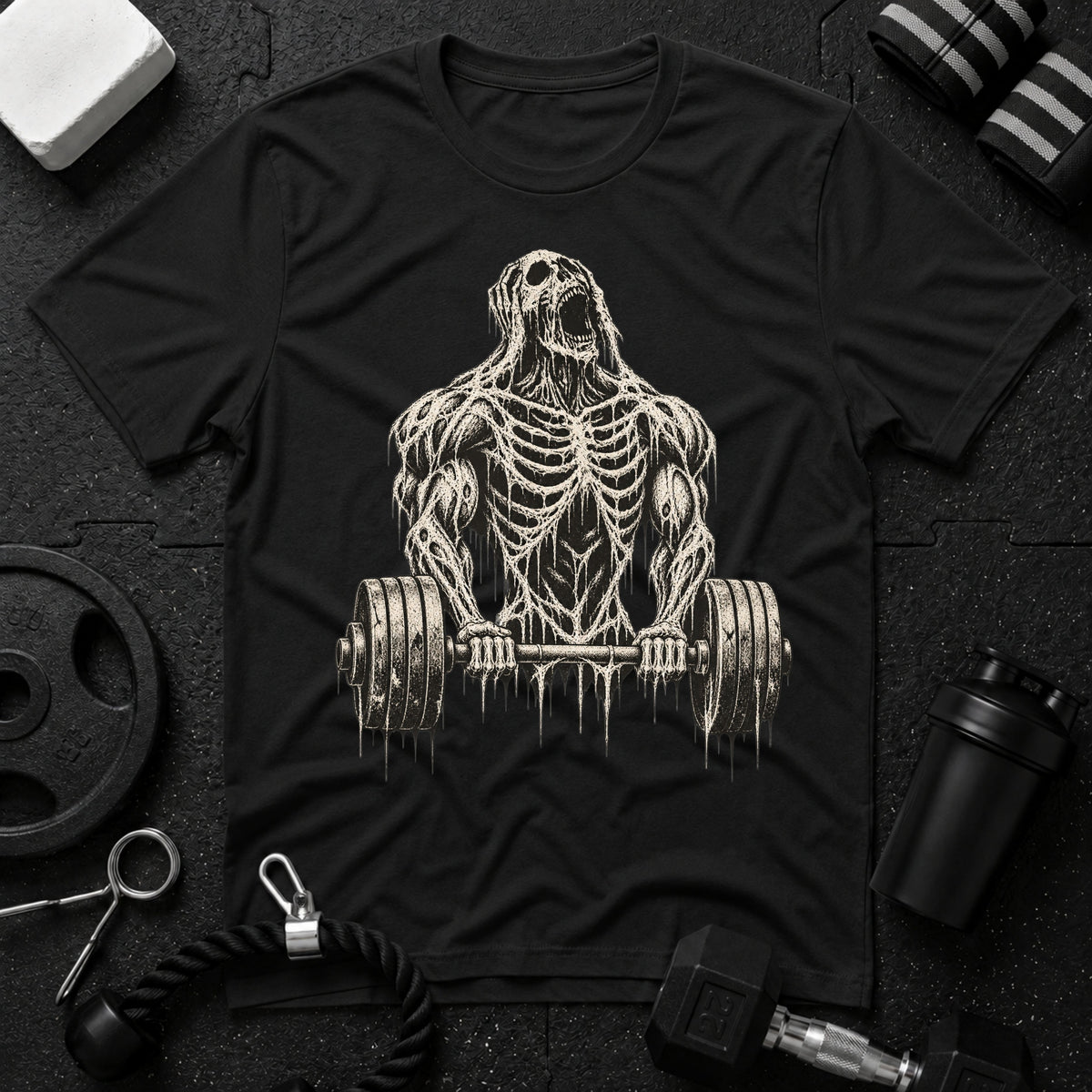 Skeleton Barbell Bicep Curl  T-Shirt