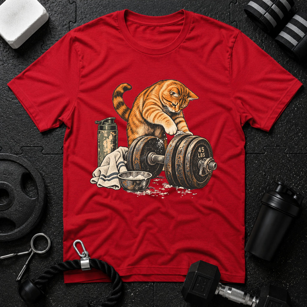 Cat Weightlifting T-Shirt