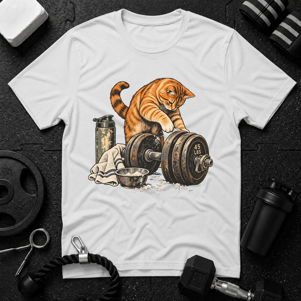 Cat Weightlifting T-Shirt