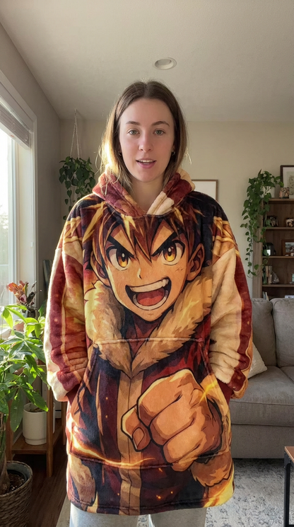 Akira Blazefrost – Christmas Ember Edition Hoodie Blanket