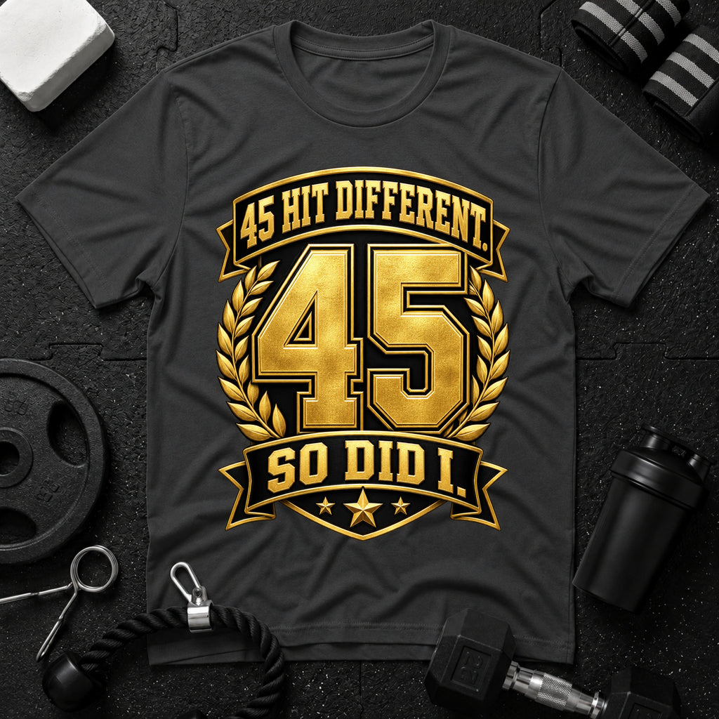 45 Hit Different T‑Shirt - Dark Heather