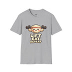 T-Shirt — 'Lift Eat Repeat' Cute Dumpling Fitness Tee