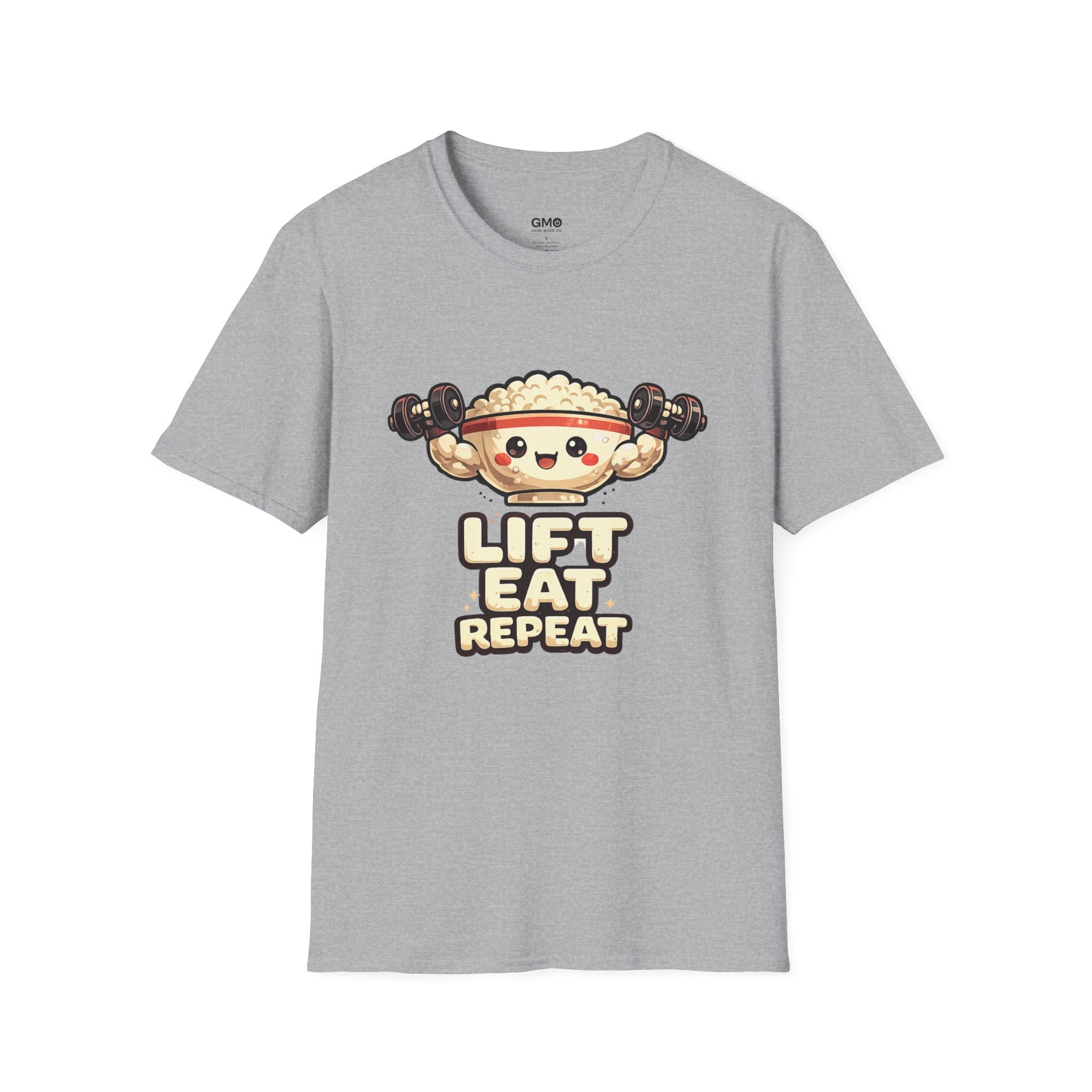 T-Shirt — 'Lift Eat Repeat' Cute Dumpling Fitness Tee