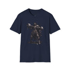Dark Warrior Graphic Tee with Massive Hammer