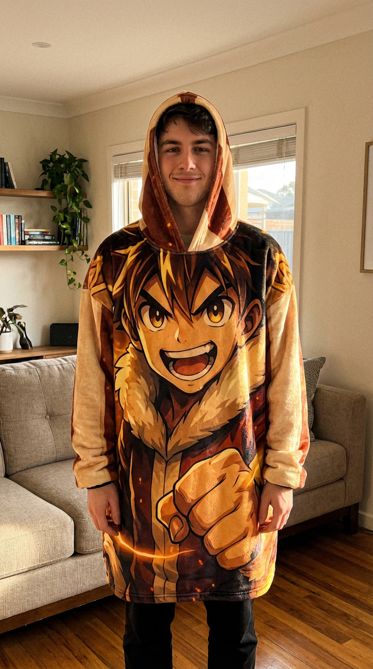 Akira Blazefrost – Christmas Ember Edition Hoodie Blanket
