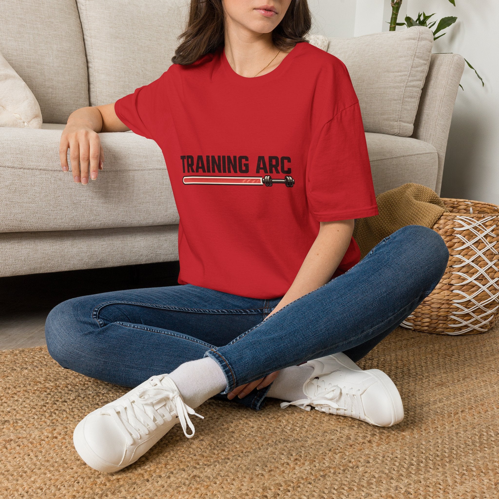 Training ARC T‑Shirt — Fitness Barbell Workout Tee
