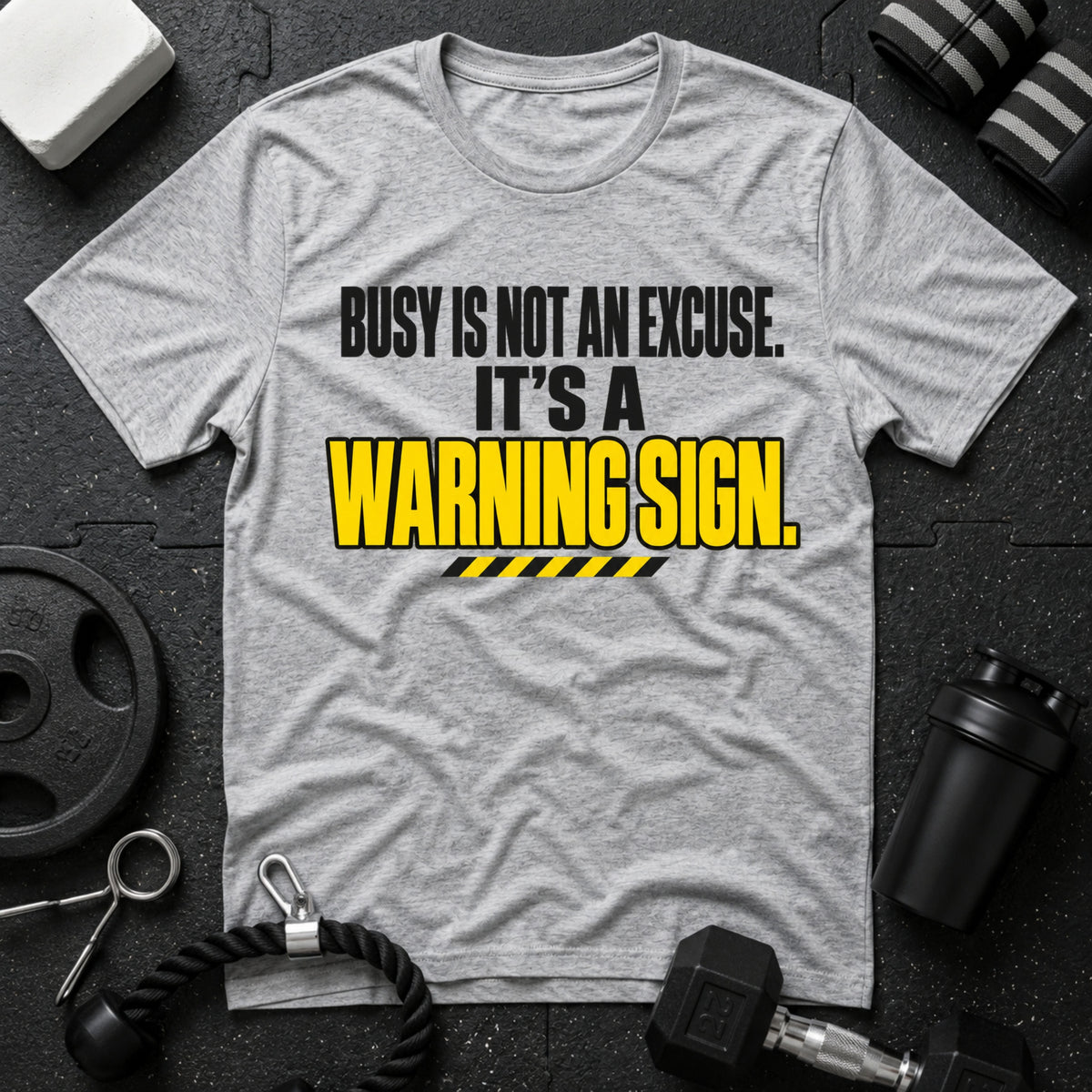 A Warning Sign T-Shirt - Sport Grey