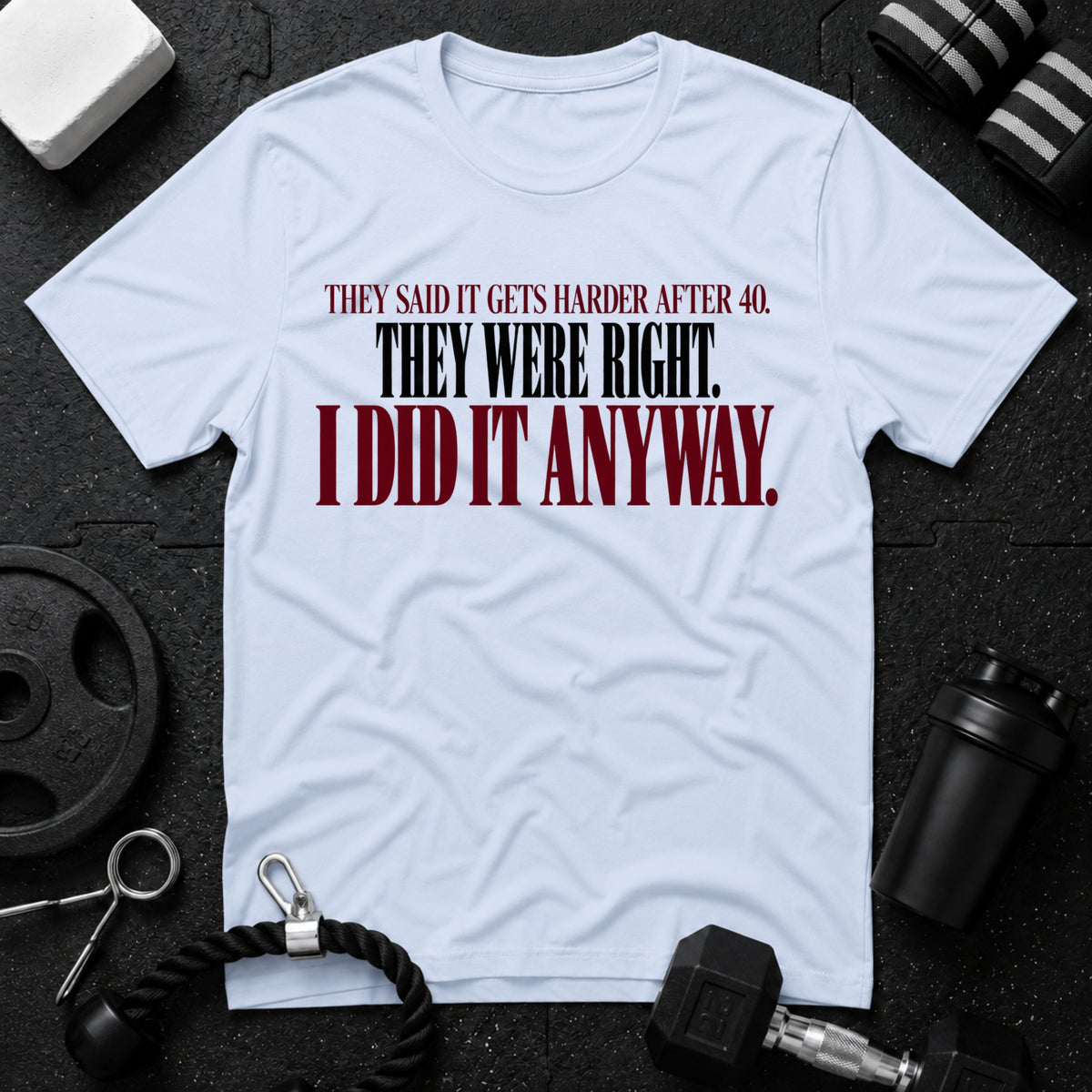 After 40  T-Shirt - Light Blue