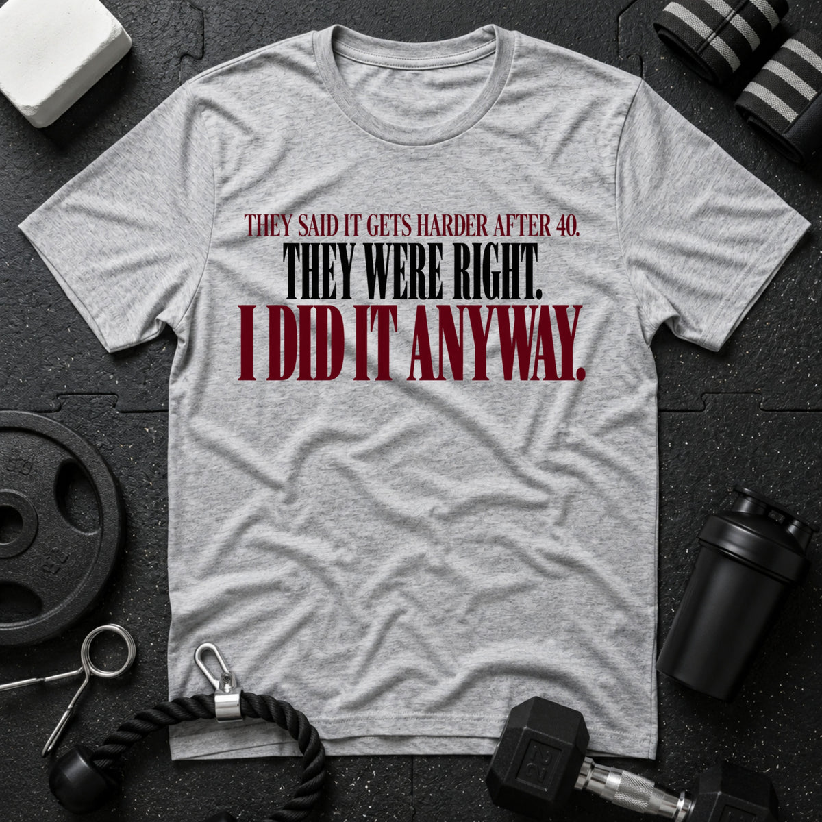 After 40  T-Shirt - Sport Grey