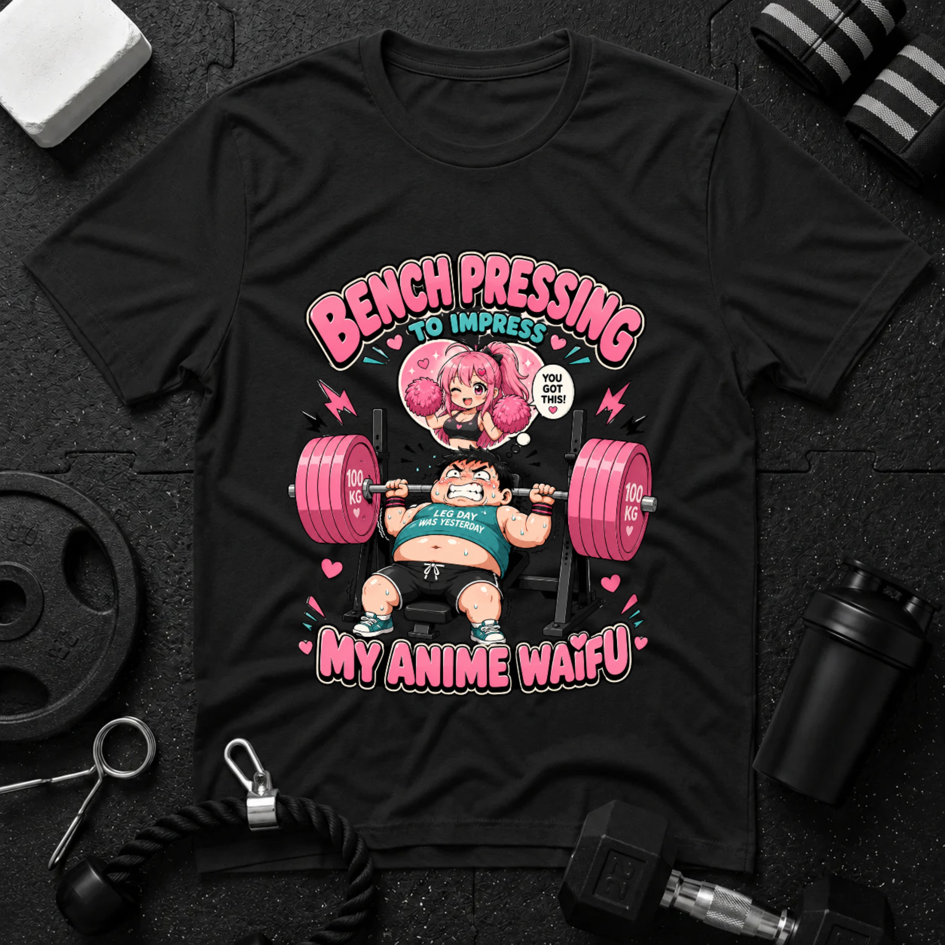 Bench Pressing to Impress My Anime Waifu