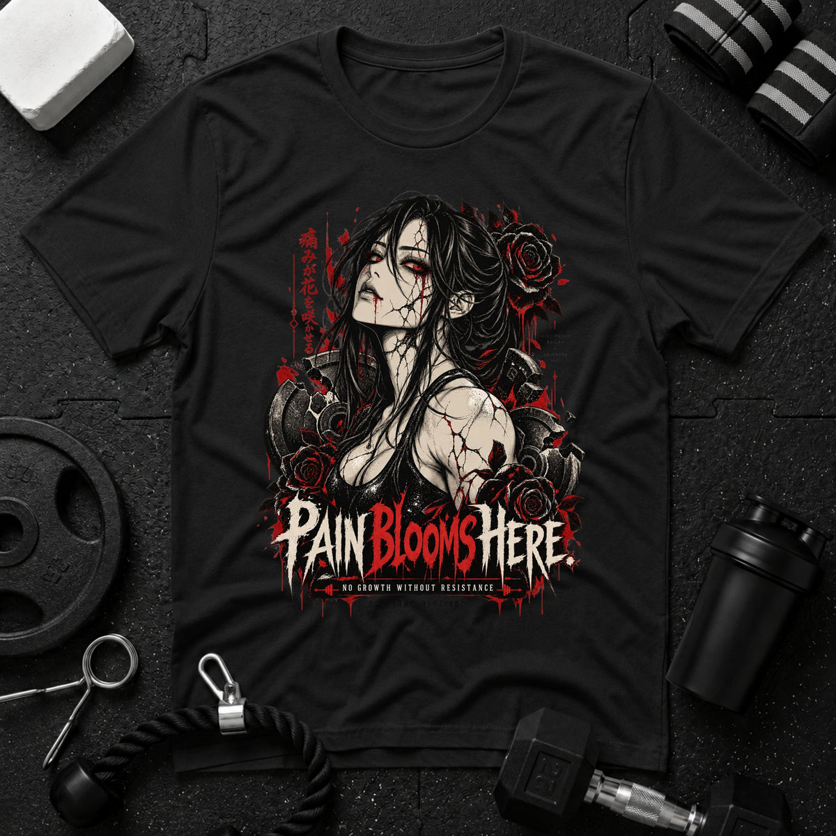 Pain Blooms Here  T-Shirt