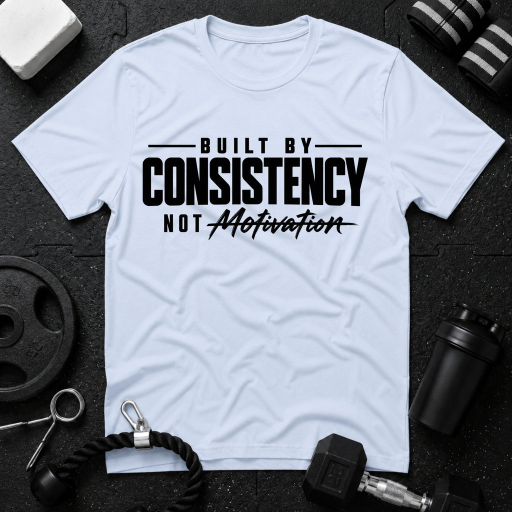 Built by Consistency  T-Shirt - Light Blue