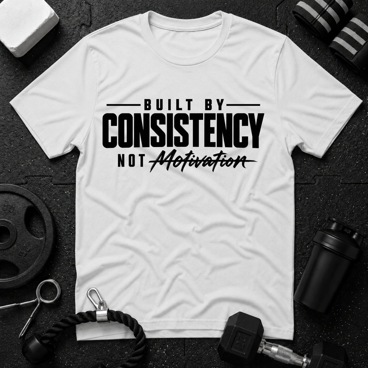 Built by Consistency  T-Shirt - White