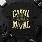 Carry More Black T-shirt mockup