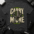 Carry More Dark Heather T-shirt mockup
