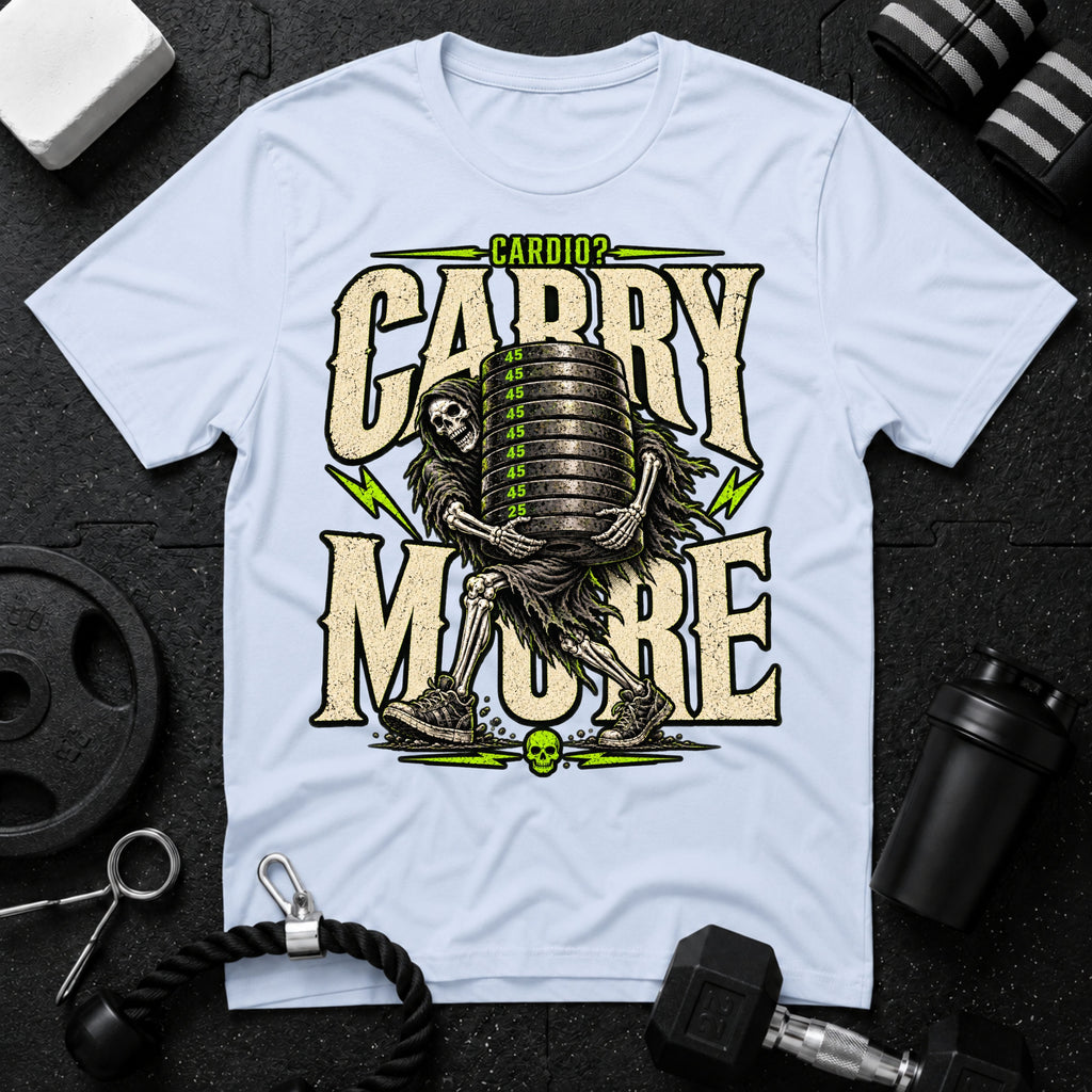 Carry More Light Blue T-shirt mockup